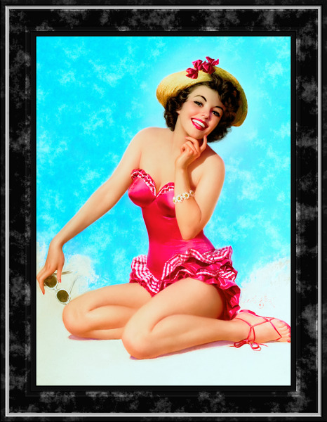 Fun At The Beach by Zoe Mozert Remastered Xzendor7 Vintage Art Old Masters Reproductions by xzendor7