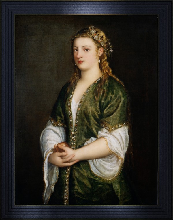 Portrait Of A Lady by Tiziano Vecellio Titian Old Masters Reproduction Print