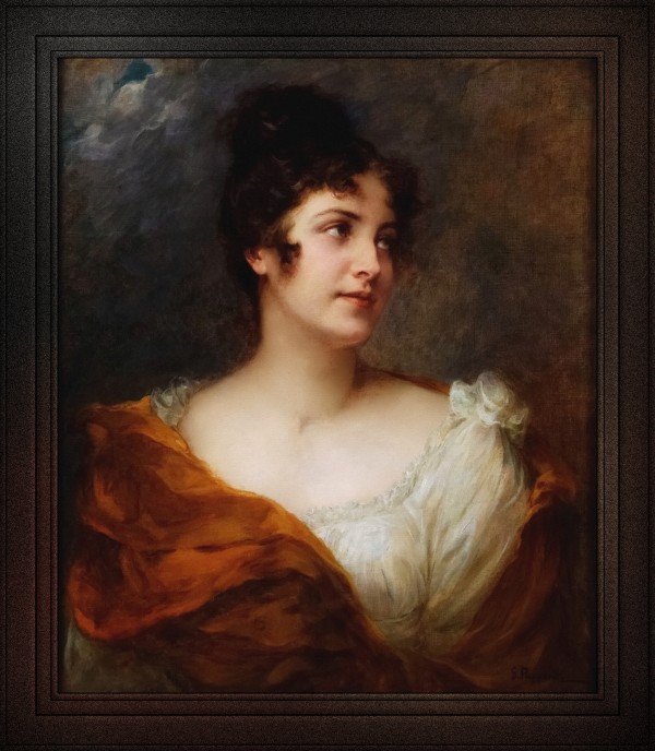 Portrait Of A Lady by Georg Papperitz Old Masters Classical Art Reproduction Print