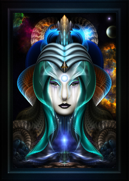 Portrait Of Cyiria Fractal Art Sci-Fi Fantasy Art Composition by Xzendor7 by xzendor7