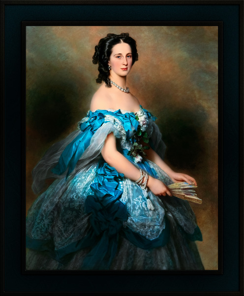 Portrait of Grand Duchess Alexandra Iosifovna by Franz Xaver Winterhalter Remastered Xzendor7 Classical Fine Art Old Masters Reproductions Print