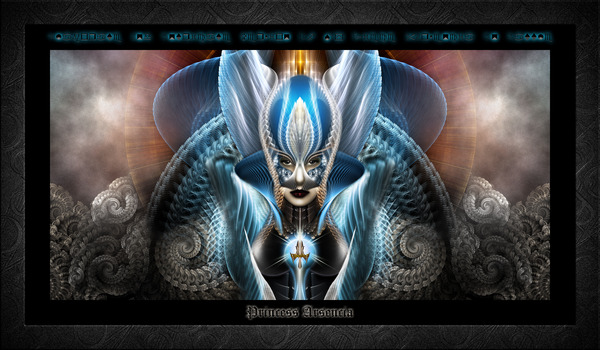 Princess Arsencia The Symbols Of Arnoontraak Fractal Art Sci-Fantasy Portrait by Xzendor7 by xzendor7