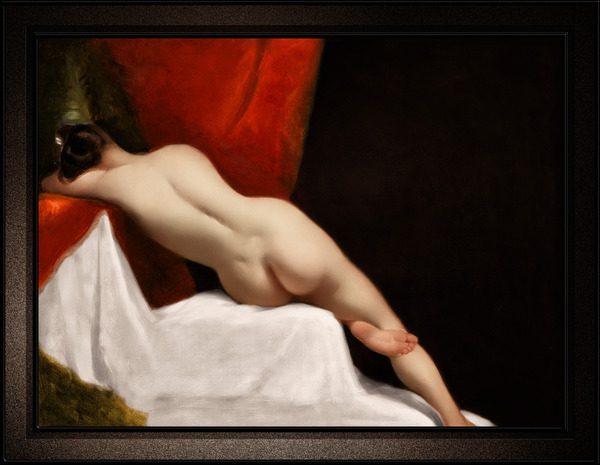 Reclining Female Nude by William Etty Classical Fine Art Xzendor7 Old Masters Reproductions Print