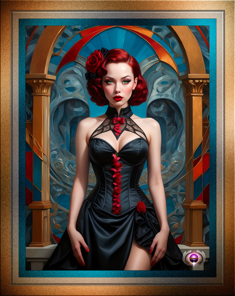 Reds Inviting Chaotic Nature Astonishing AI Concept Art Portrait by Xzendor7 by xzendor7