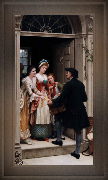 Ribbons and Lace by Edmund Blair Leighton Remastered Xzendor7 Classical Fine Art Old Masters Reproductions Print