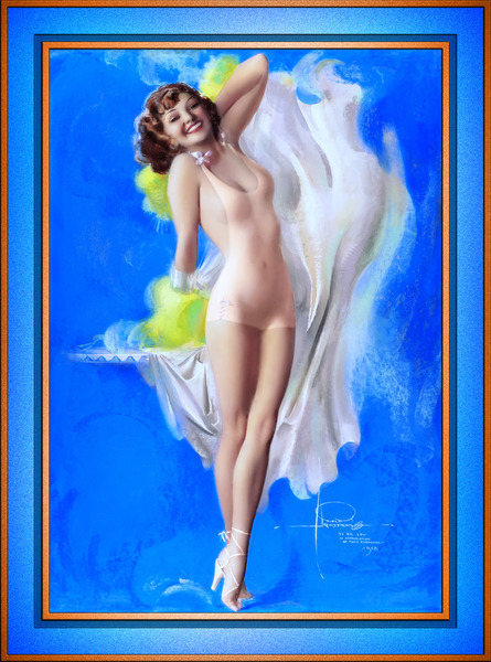 Showgirl by American Artist Rolf Armstrong Remastered Vintage Retro Xzendor7 Art Reproductions by xzendor7