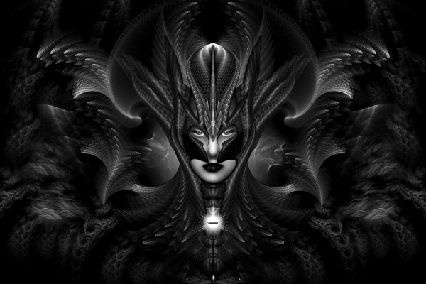 Taidushan Sai Emerald Empress GS Fractal Art Portrait by xzendor7