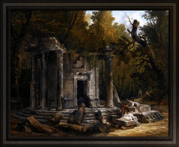 Temple Of Philosophy At Ermenonville by Hubert Robert Print