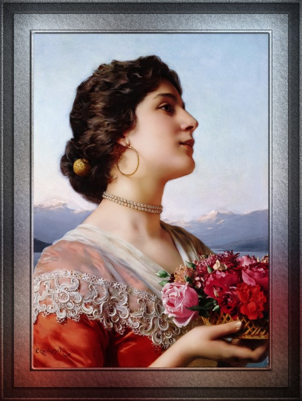 The Bouquet by Wladyslaw Maurycy Czachorski Classical Fine Art Old Masters Reproduction Print