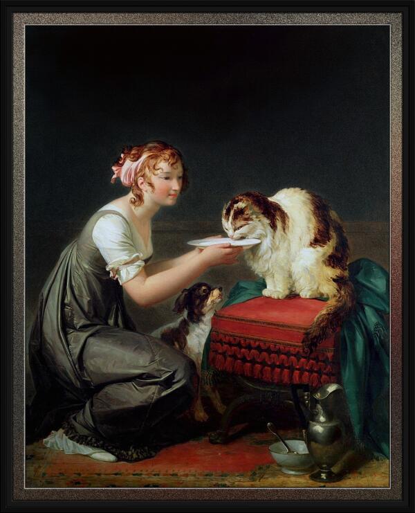 The Cats Lunch by Marguerite Gerard Print