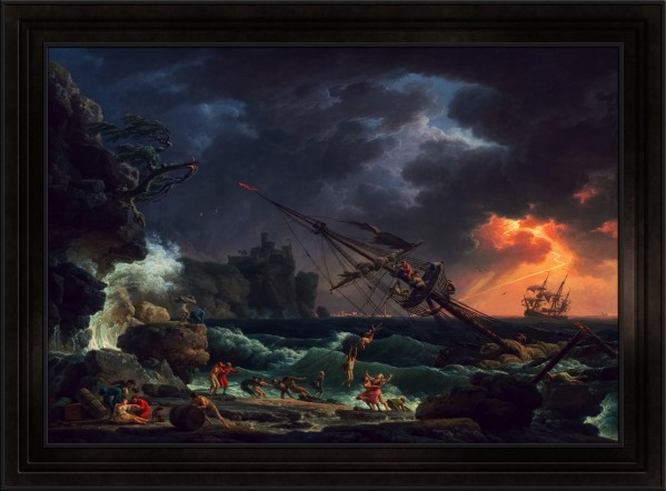 The Shipwreck by Claude Joseph Vernet Old Masters Fine Art Reproduction Print