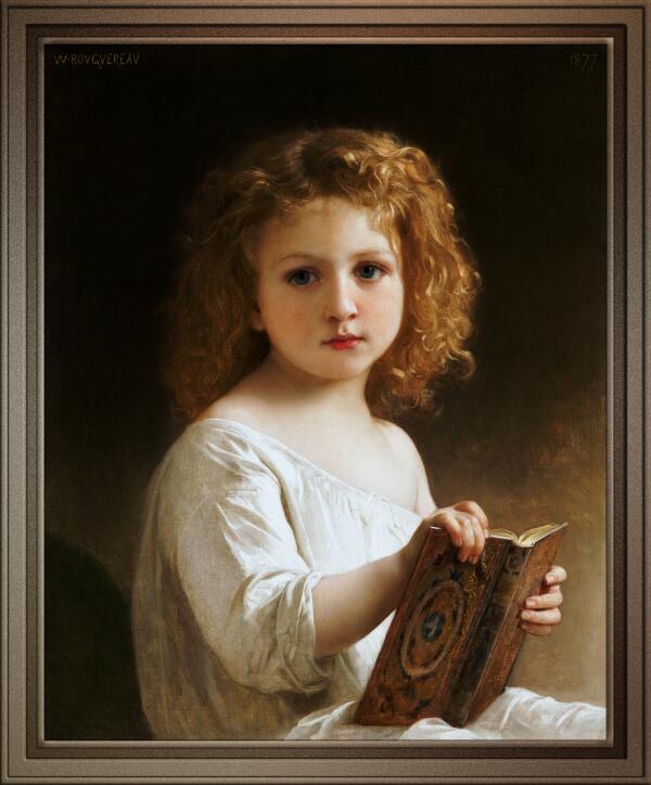 The Story Book by William-Adolphe Bouguereau Print