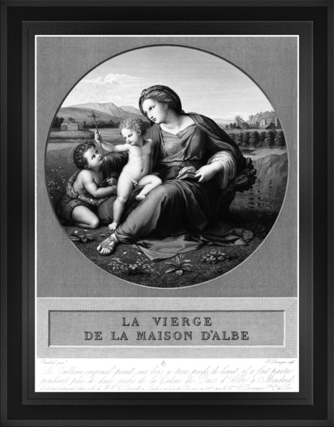 The Alba Madonna by Baron Auguste-Gaspard-Louis Desnoyers Remastered Xzendor7 Classical Fine Art Old Masters Reproductions by xzendor7