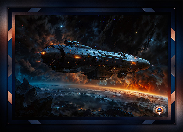 The Celestia V1185T17 Orbiting A Mysterious Celestial Body Mesmerising AI Concept Art by Xzendor7 by xzendor7