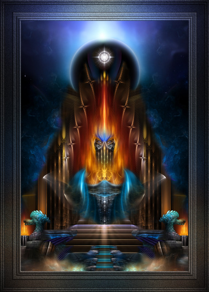 The Golden Vision Of Arsencia Fractal Art Composition by xzendor7