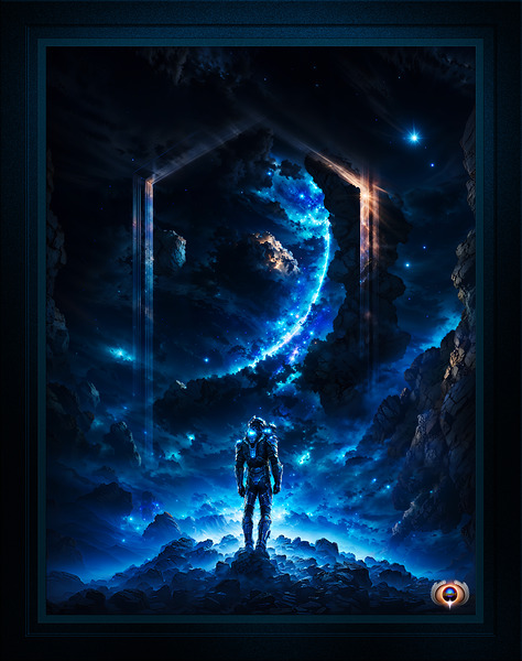 The Space Time Portal On Terranen Astonishing AI Concept Sci-Fi Art by Xzendor7 Print