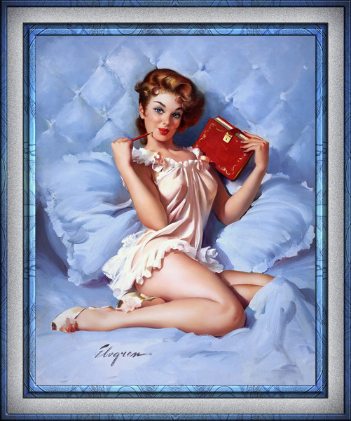Gil Elvgren ギル・エルブグレン　ピンナップ　アート　額装 Gil Elvgren ギル・エルブグレン ピンナップ アート 額装 Gil Elvgren