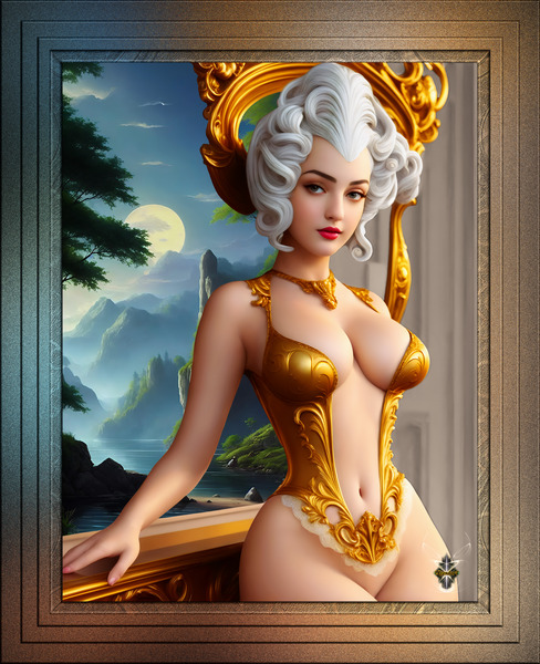 Portrait Of Tryina Toiy Captivating AI Concept Art Portrait by Xzendor7 by xzendor7