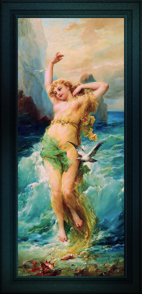 Water Nymph by Joseph Bernard Hans Zatzka Remastered Xzendor7 Classical Fine Art Old Masters Reproductions by xzendor7