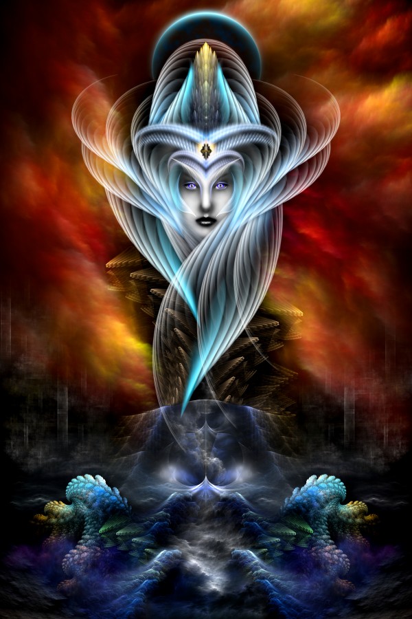 What Dreams Are Made Of Fractal Fantasy Art Portrait Print