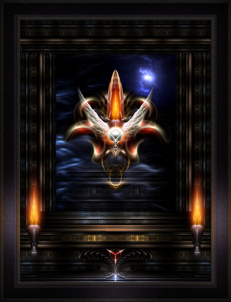 Akrellian Torch Fire Portrait Fractal Art Composition by Xzendor7 by xzendor7