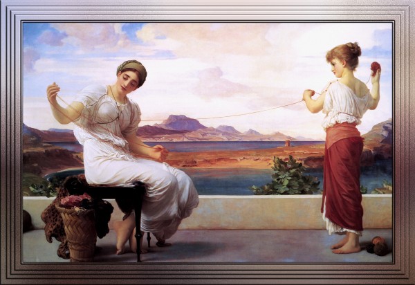 Winding The Skein by Frederic Leighton Imprimer