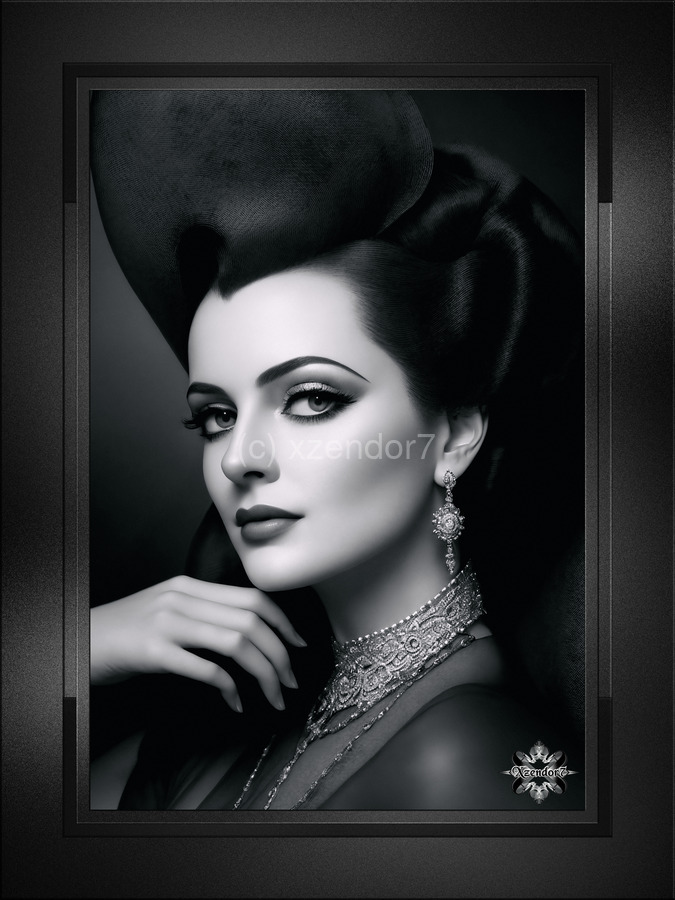 40s High Fashion Mademoiselle Elegant And Beautiful AI Concept Art ...