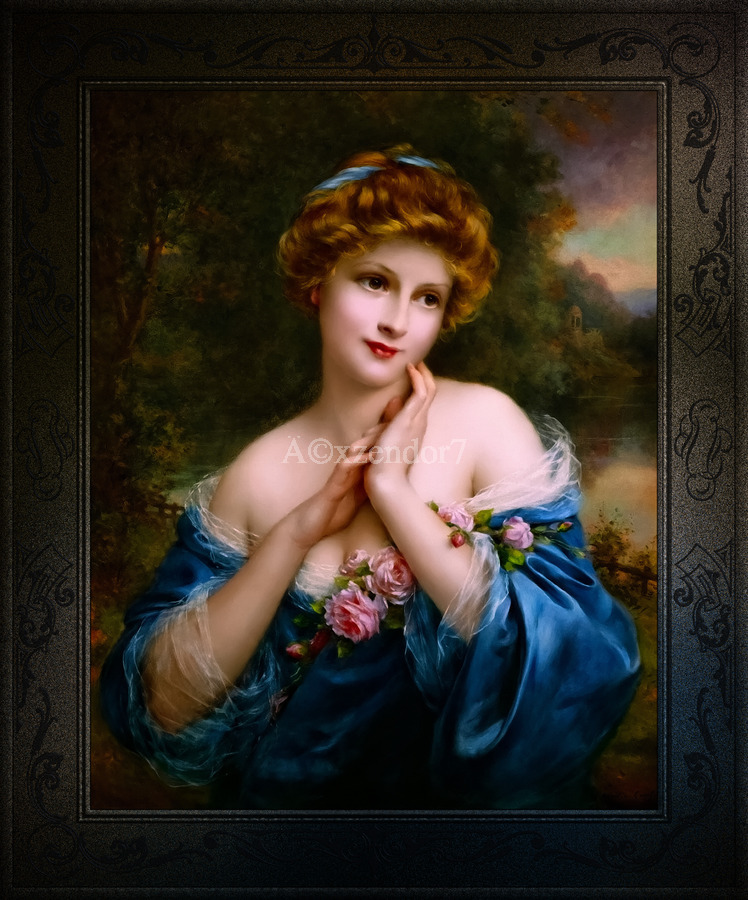 A Summer Rose by Francois Martin-Kavel Vintage Fine Art Xzendor7