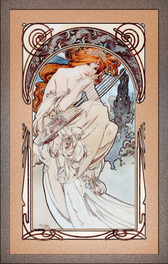 Allegorie de la Musique by Alphonse Mucha Remastered
