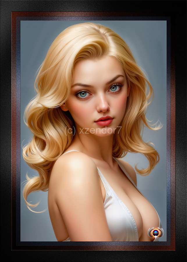 Shes Thinking Of You Captivating Pin Up Girl AI Concept Art