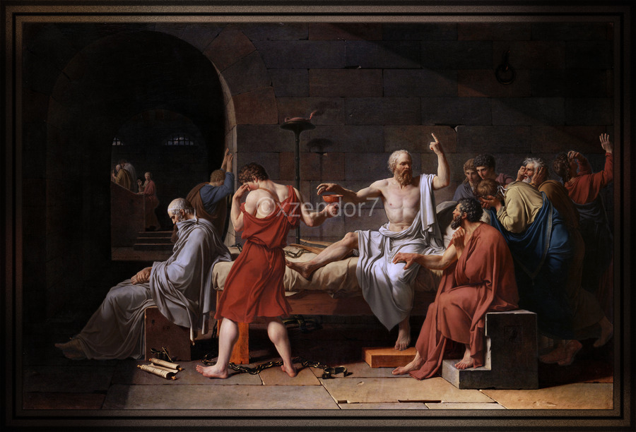 The Death of Socrates by Jacques Louis David Old Masters Classical