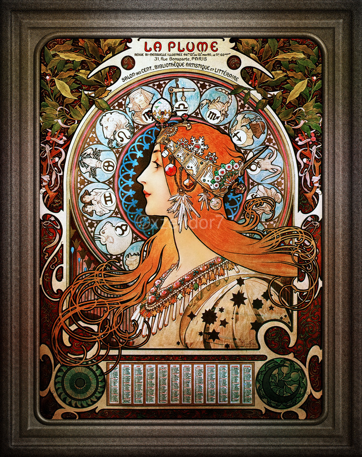 [画集] ALPHONSE MUCHA F. Champenois Imprimeur Editeur (1897) by Alphonse Mucha