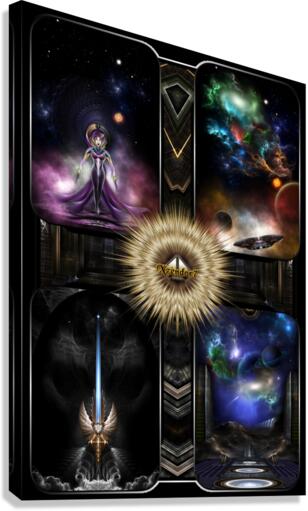 Xzendor7 Quadology Of Fractal Fantasy Art Canvas Print
