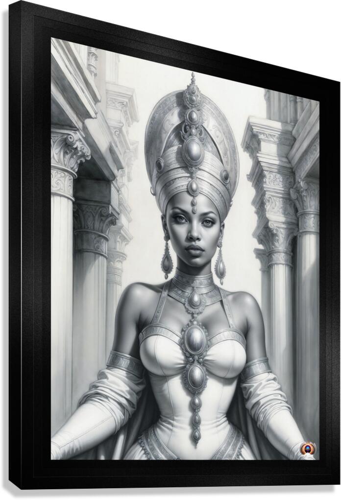 Queen Una Noothela Captivating AI Concept Art by Xzendor7 Canvas Print