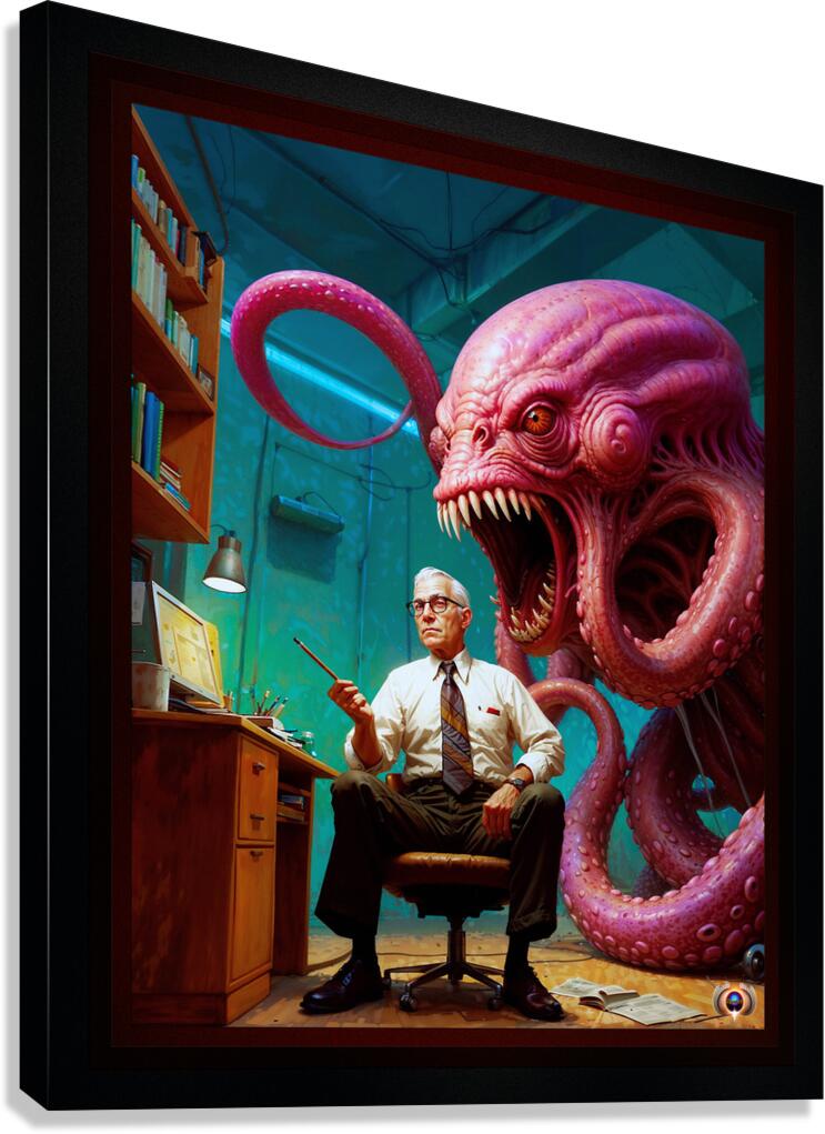 You See This Is The Problem With Monsters Poor Attitude Astounding AI Concept Art by Xzendor7 Canvas Print