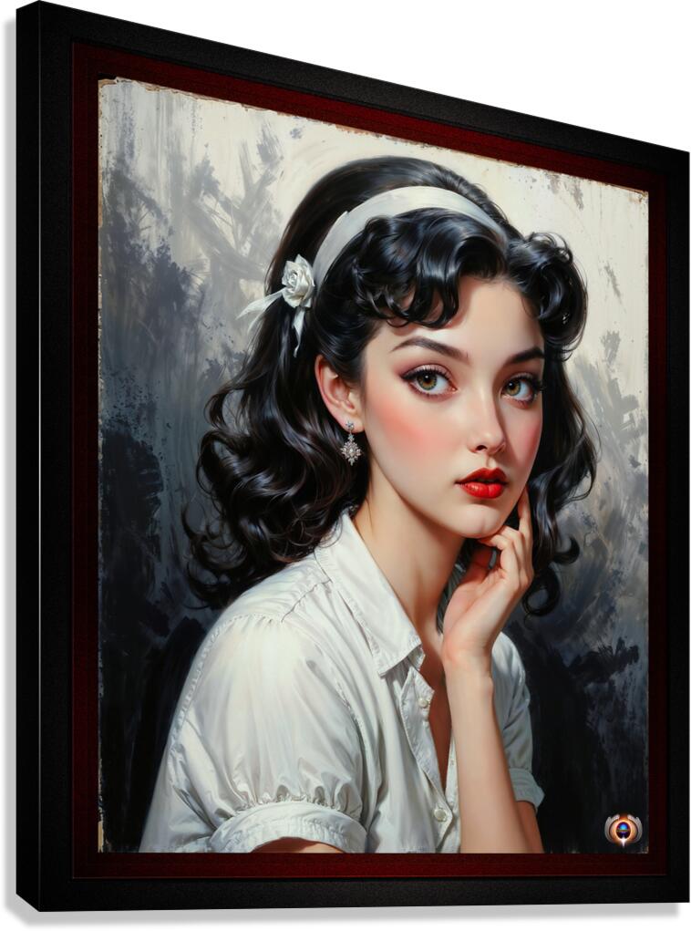 Stunning Vintage-Inspired Portrait of a Thoughtful Young Woman