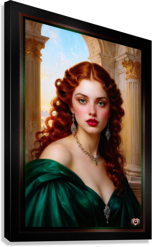 Her Captivating Green Eyes Renaissance-Inspired Portrait Of