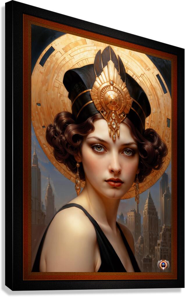 Classic Art Deco Elegance Mesmerizing AI Concept Art Portrait by