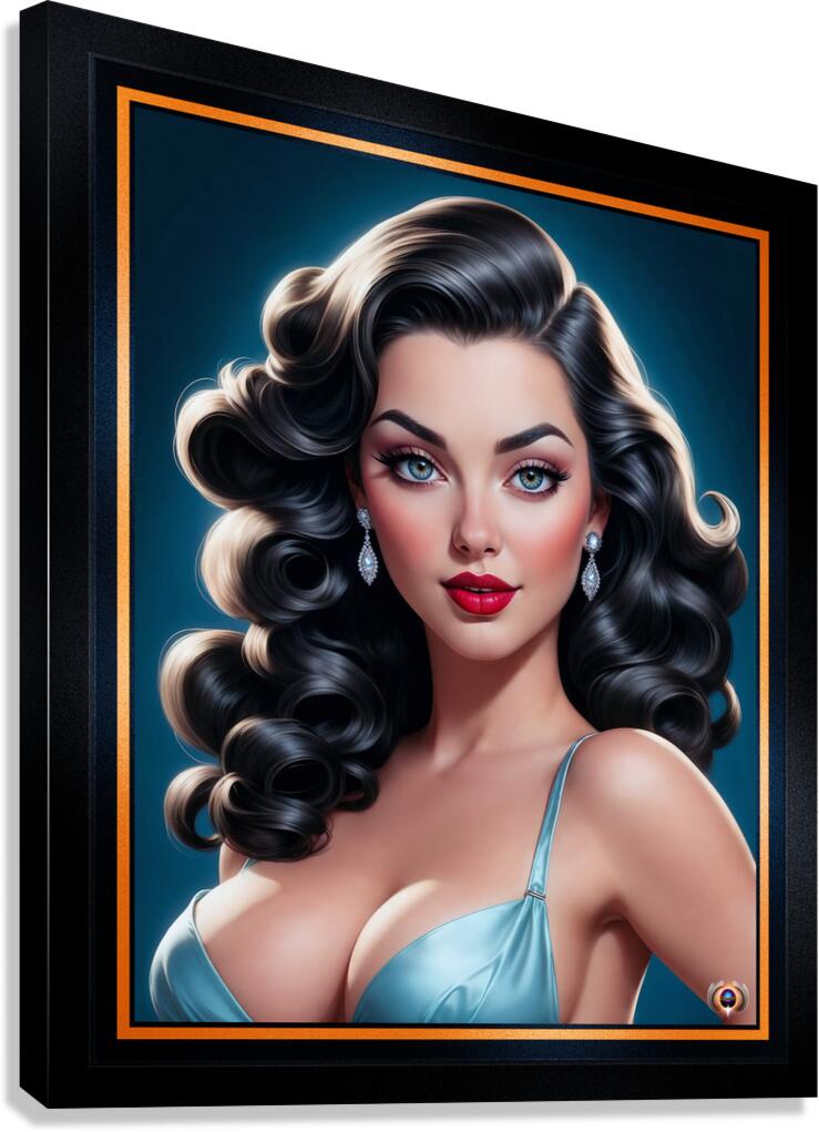 Vintage Inspired Retro Hollywood Style Glamour Portrait Of A Woman