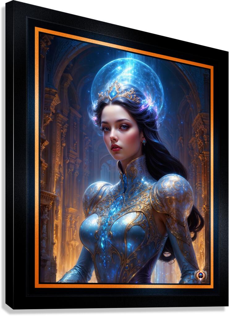 Elysia Ardentis An Enigmatic Vision Of Celestial Elegance And Grace Captivating AI Concept Art by Xzendor7 Canvas Print