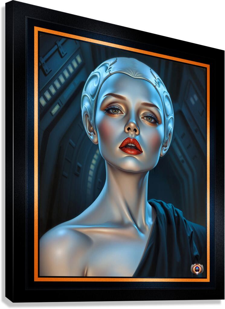 The Futuristic Beauty Aurelia Lysandra A Sculpted Vision of Timeless Elegance Captivating AI Concept Art by Xzendor7 Canvas Print