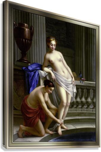 Greek Woman at the Bath by Joseph-Marie Vien Canvas Print