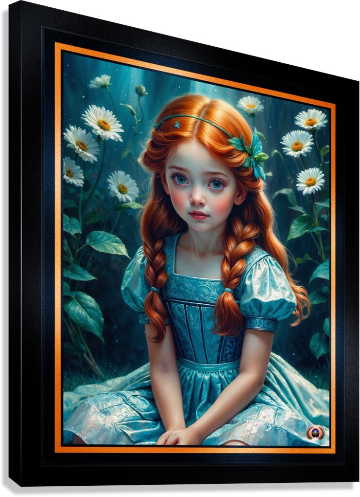 The Enchanting Marguerite Edelweiss In A Serene Dreamlike Floral Setting Adorable AI Concept Art by Xzendor7  Canvas Print