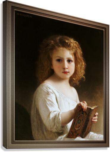 The Story Book by William-Adolphe Bouguereau Canvas Print