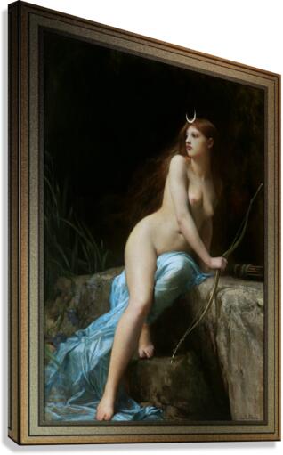 Diana Chasseresse by Jules Joseph Lefebvre Canvas Print