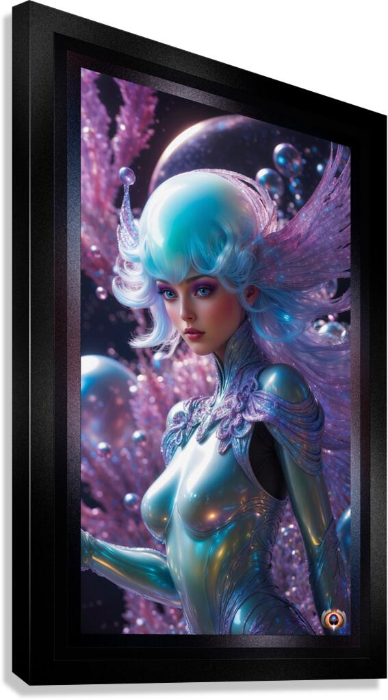 Glowing Realm Of The Bioluminescent World Of Laitheria Gorgeous AI Concept Art by Xzendor7 Canvas Print