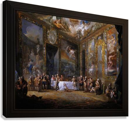 Charles III Dining Before The Court by Luis Paret y Alcazar Canvas Print