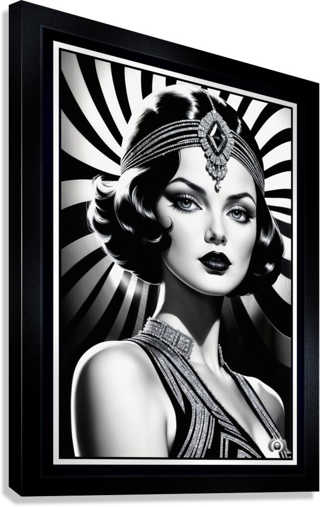 Radiant Glamour Of The Bygone Era Beauty Lanthia Valariana Gorgeous AI Concept Art by Xzendor7 Canvas Print