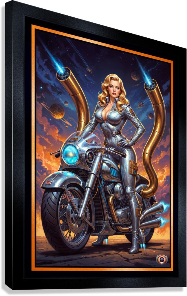 Retro-Futuristic Portrait Of Lady Tsira Zaltera On Solara Gorgeous AI Concept Art by Xzendor7 Canvas Print