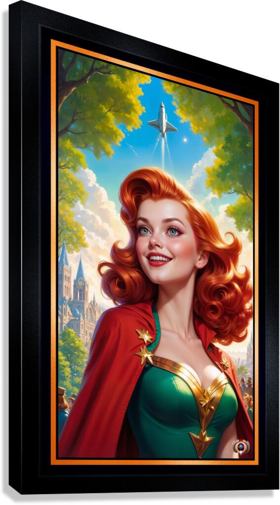 Verdant Splendor Graceful Fantasy Portrait Of Lady Aeraviel Radiant AI Concept Art by Xzendor7 Canvas Print